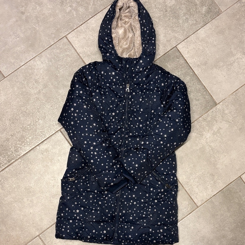 Lands' End Blue Star Print Jacket